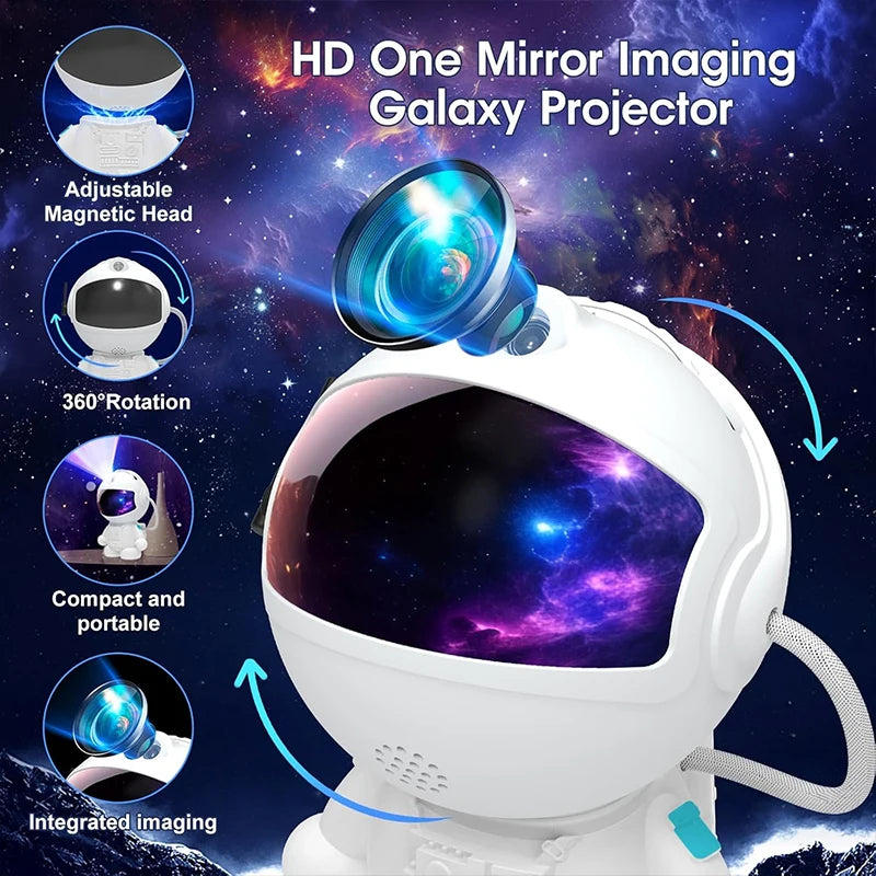 Astronaut Planetarium Projector for Bedroom 12 Image Discs, Galaxy Night Light, Ceiling Mood Lighting, LED Space Room Decor