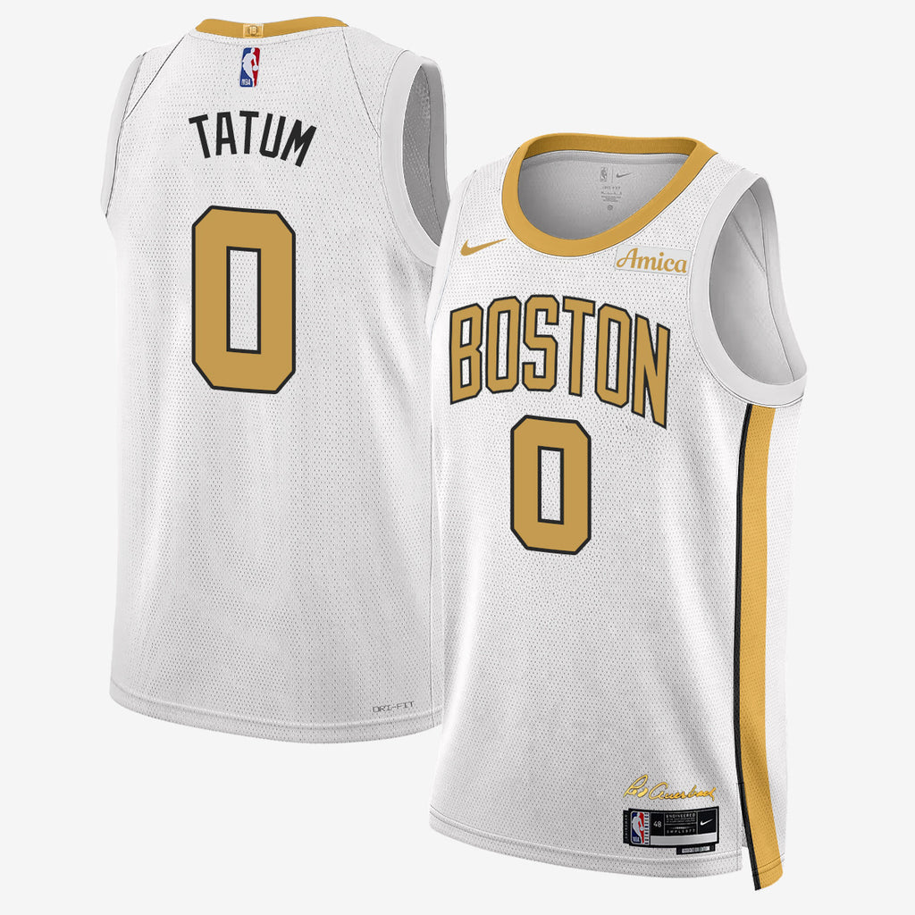 Boston Celtics New Gold City Edition Uniform - All Stitched