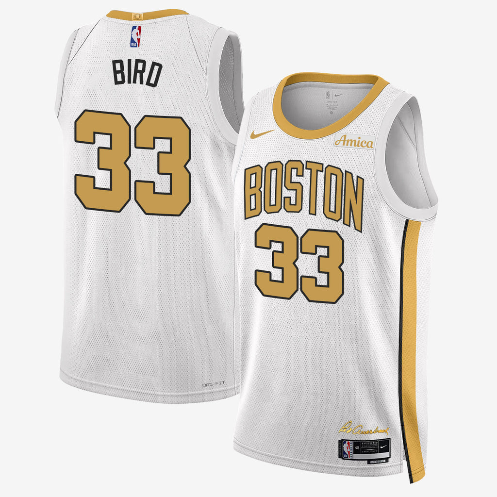 Boston Celtics New Gold City Edition Uniform - All Stitched