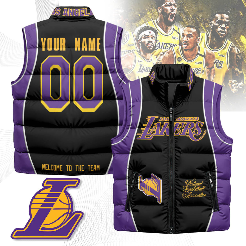 Los Angeles Lakers Unisex Custom Puffer Vest