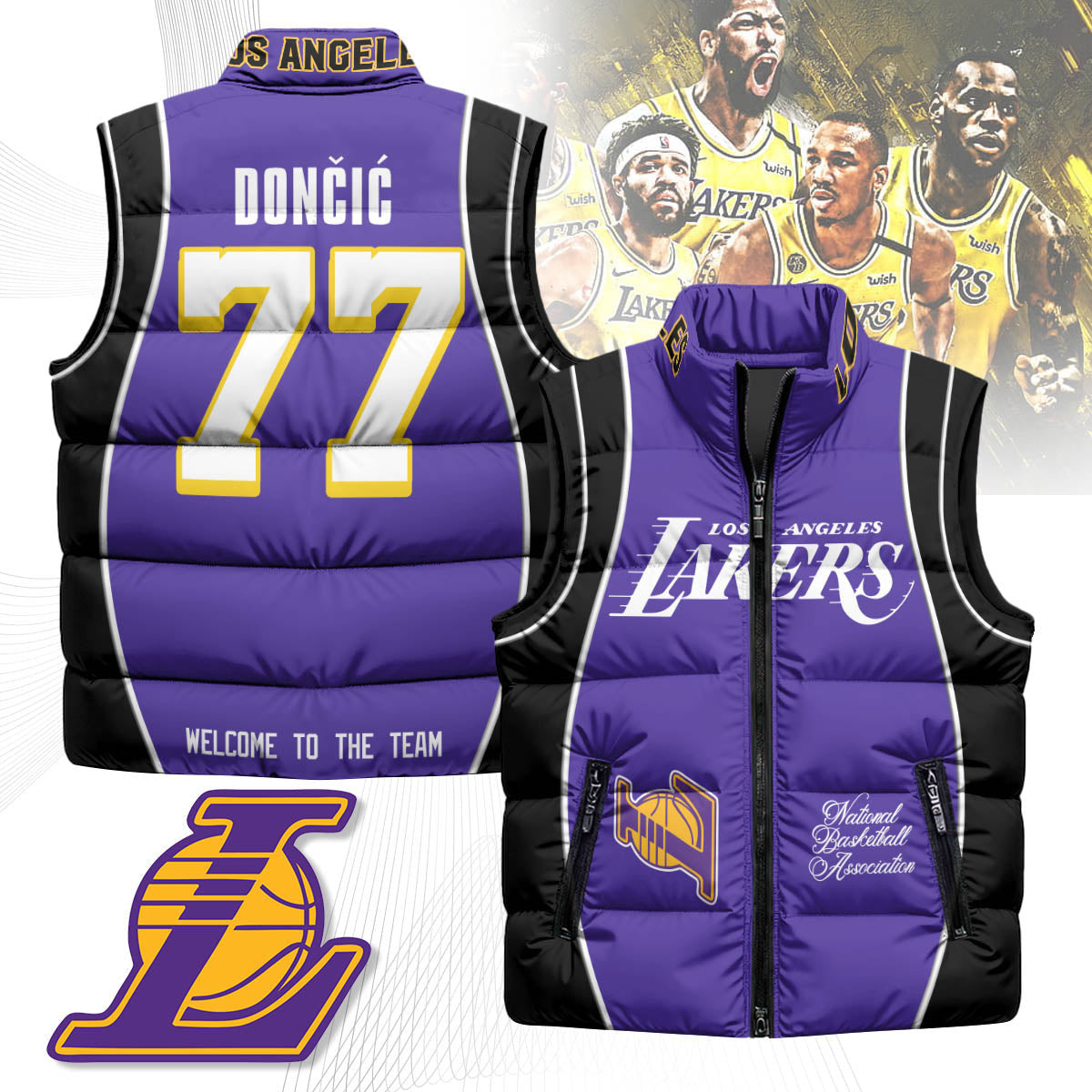 Los Angeles Lakers Unisex Puffer Vest
