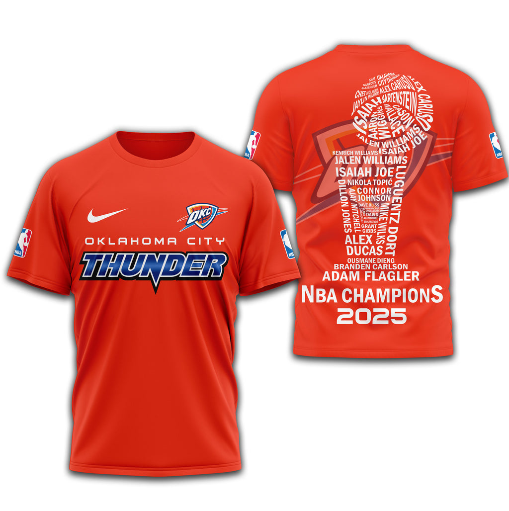Oklahoma City Thunder | Premium NBA Champions 3D Shirt TD