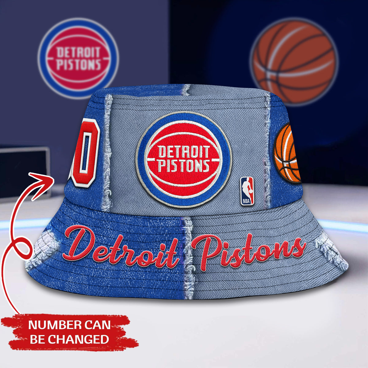 Detroit Pistons | Premium NBA Bucket Hat TD