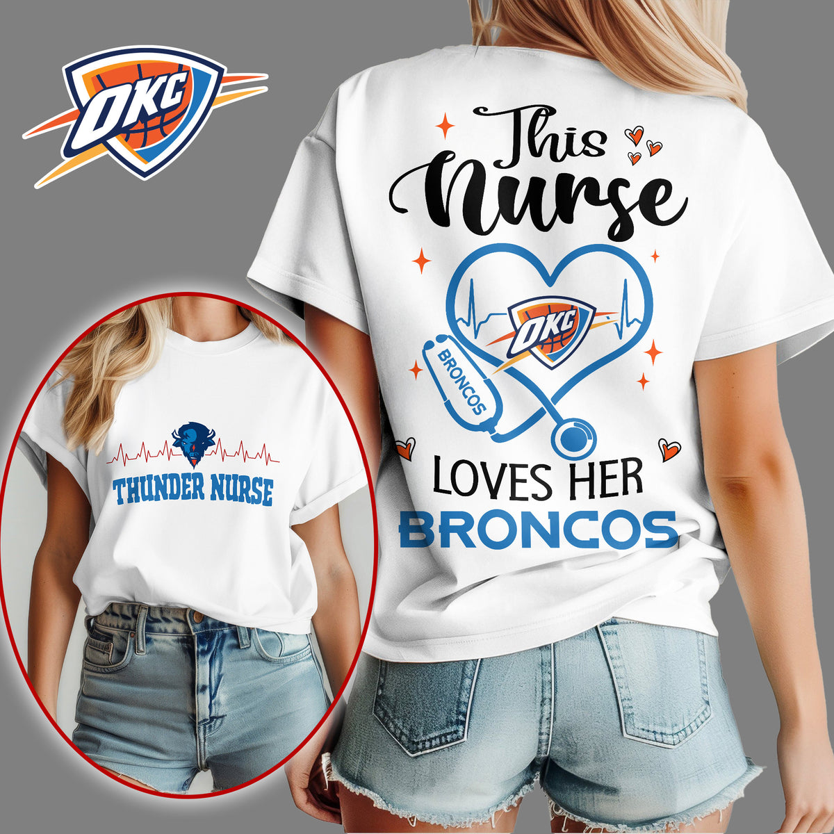 Oklahoma City Thunder | Premium NBA Nurse Appreciation Month Women's Shirt NY
