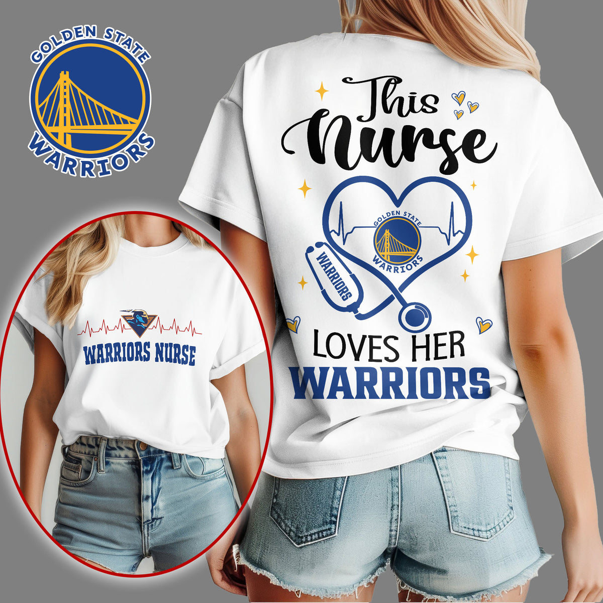Golden State Warriors | Premium NBA Nurse Appreciation Month Women's Shirt NY