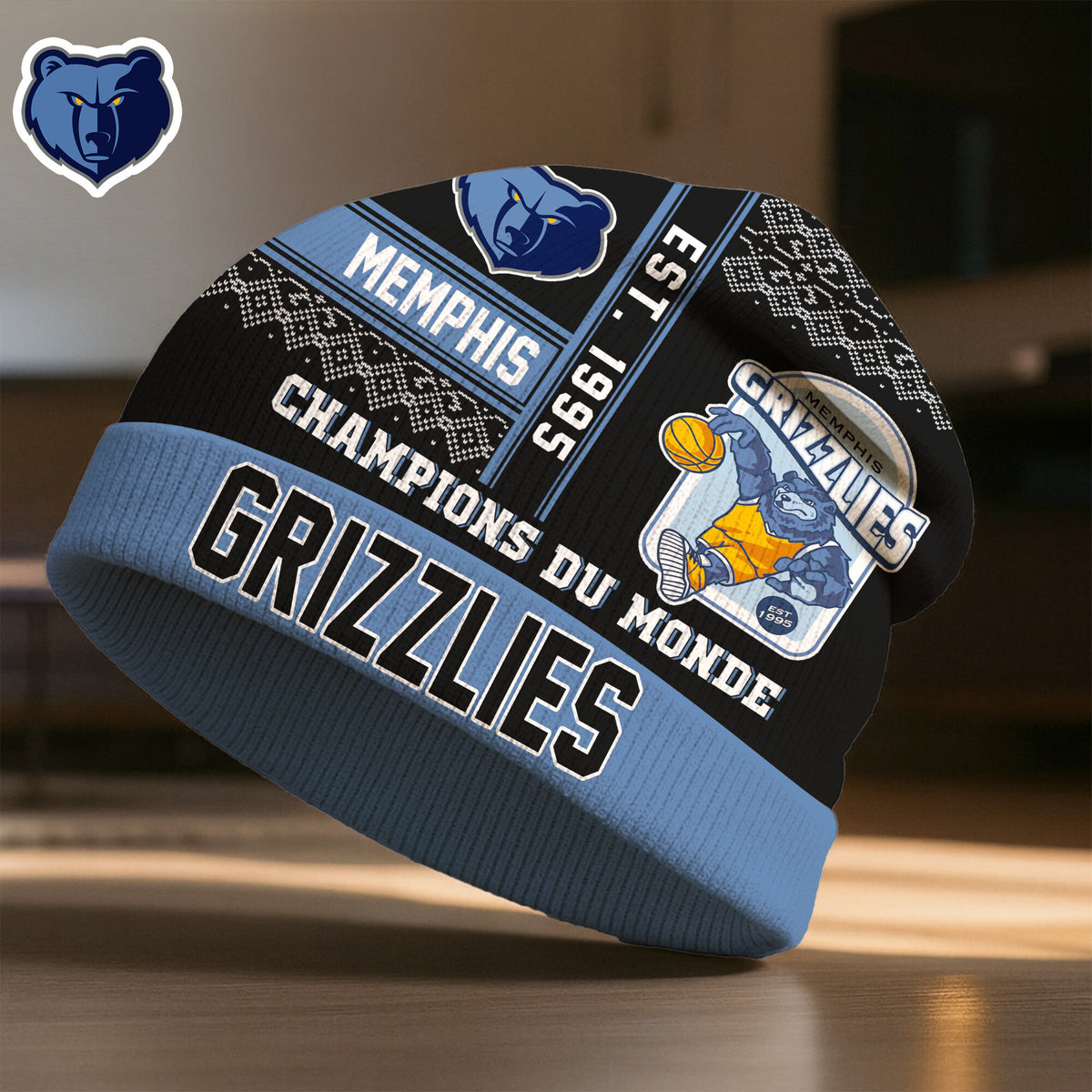 Memphis Grizzlies | Premium NBA Champions Du Monde Beanie Hat HY