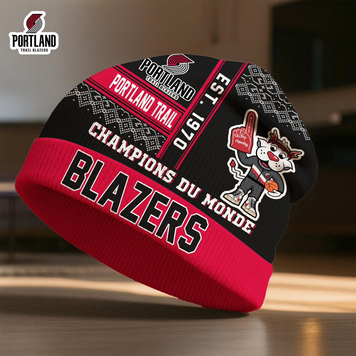 Portland Trail Blazers | Premium NBA Champions Du Monde Beanie Hat HY
