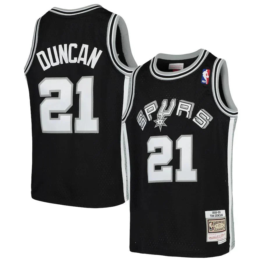 Tim Duncan San Antonio Spurs Hardwood Classics 1998/99 Jersey - Black