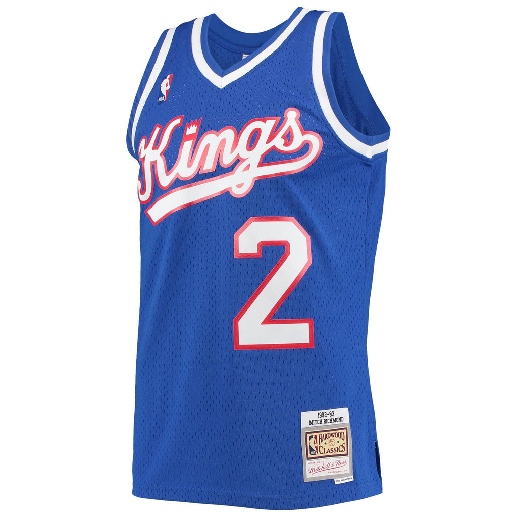 Men's Mitch Richmond Sacramento Kings 1992-93 Royal Blue Swingman Replica Jersey By Mitchell & Ness